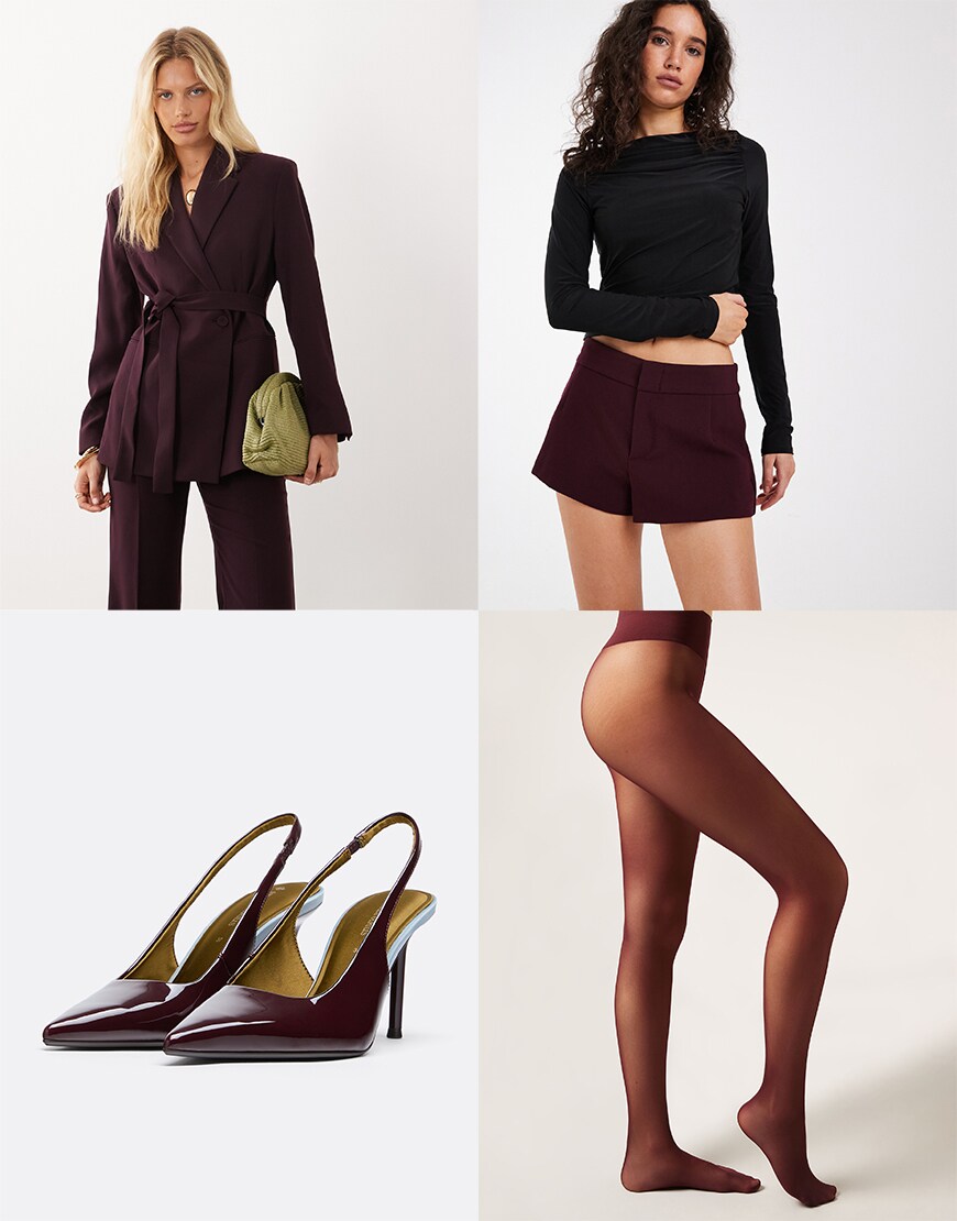 A colour drench burgundy look | ASOS