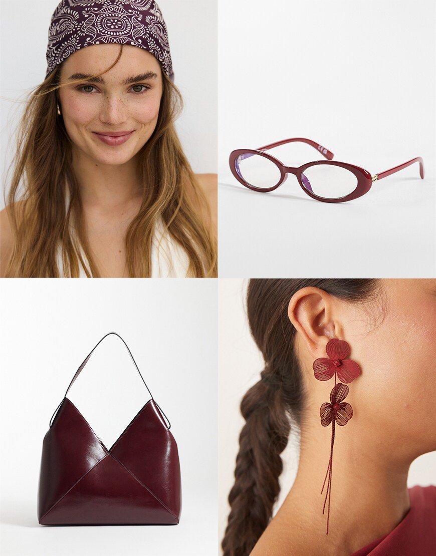 Burgundy accessories | ASOS