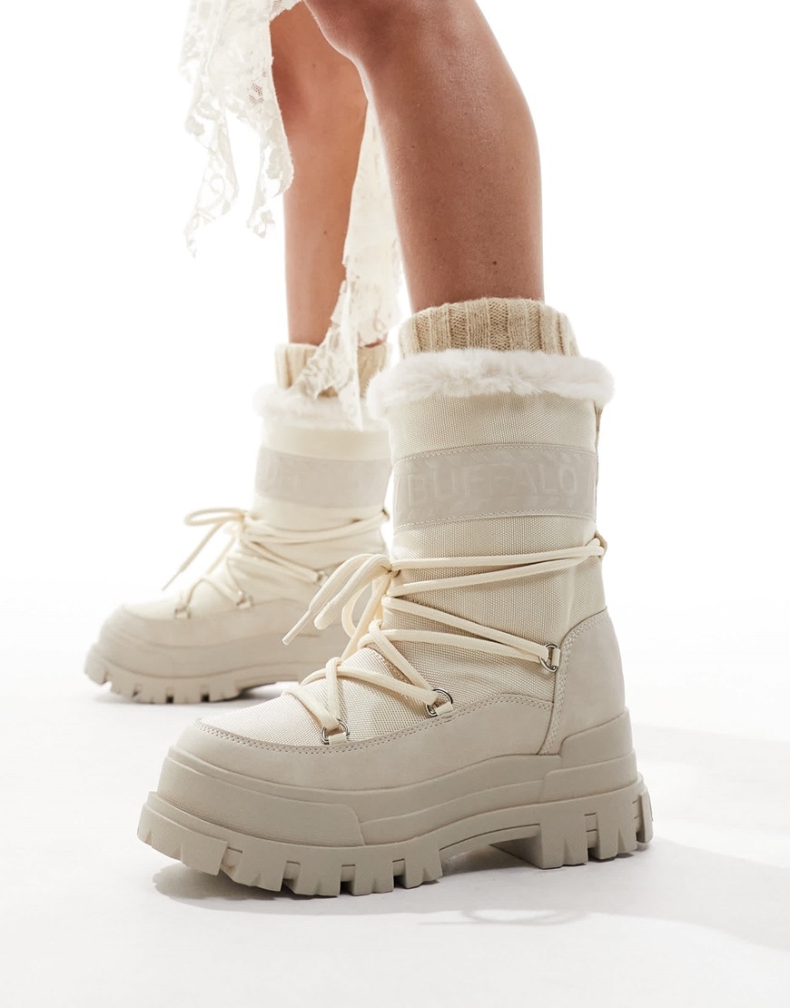 Cream Buffalo moon boots