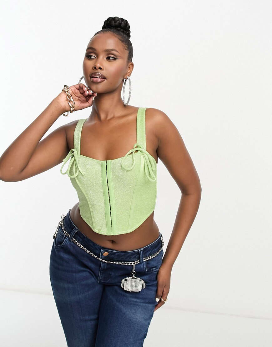 Green Corset Top | ASOS Style Feed