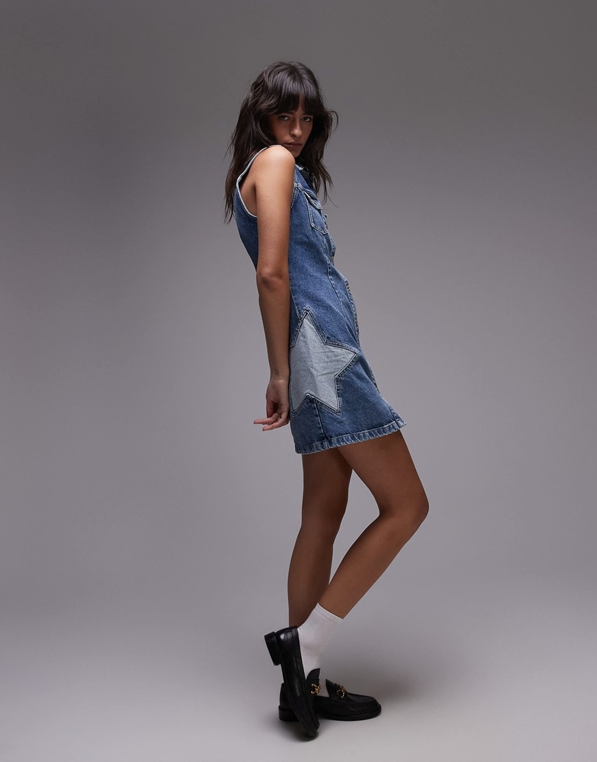 dua lipa denim dress Dua Lipa: Denim Dress, Studded Flats