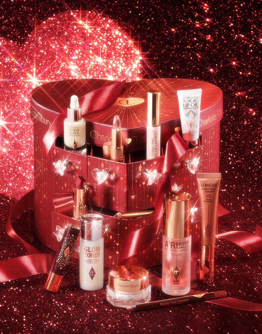 Charlotte Tilbury red treasure chest advent calendar