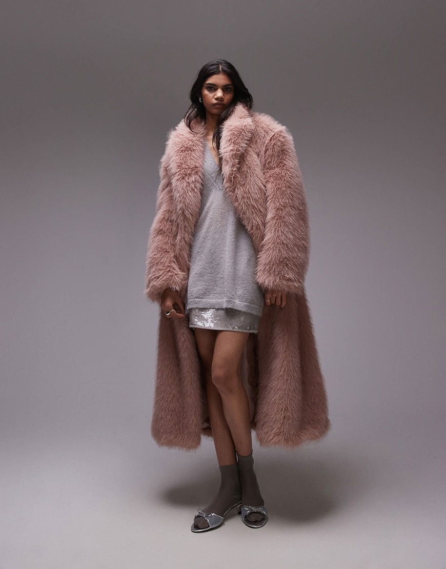Topshop Faux-Fur Coat