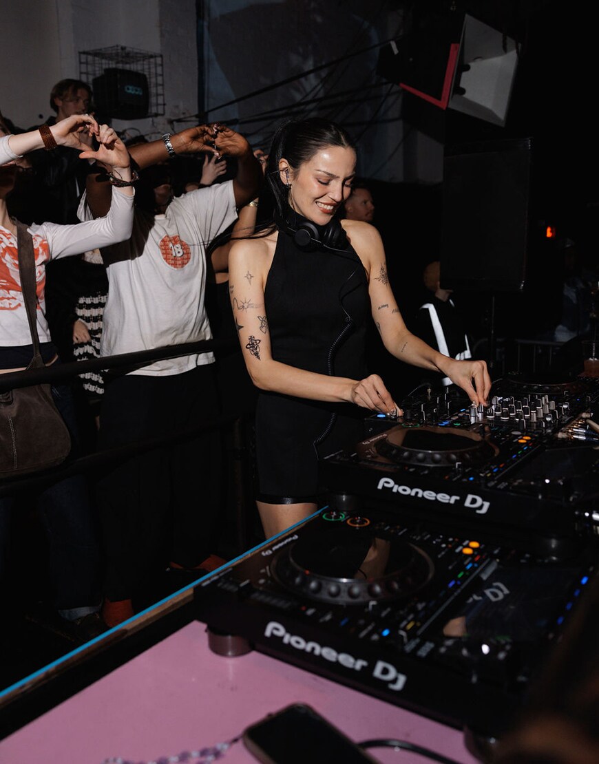 sim0ne on the decks at the ASOS | Mixmag party