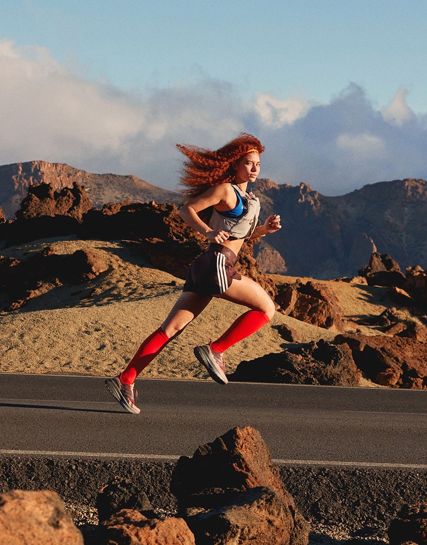 Model running in adidas workout outfit | ASOS Style feed