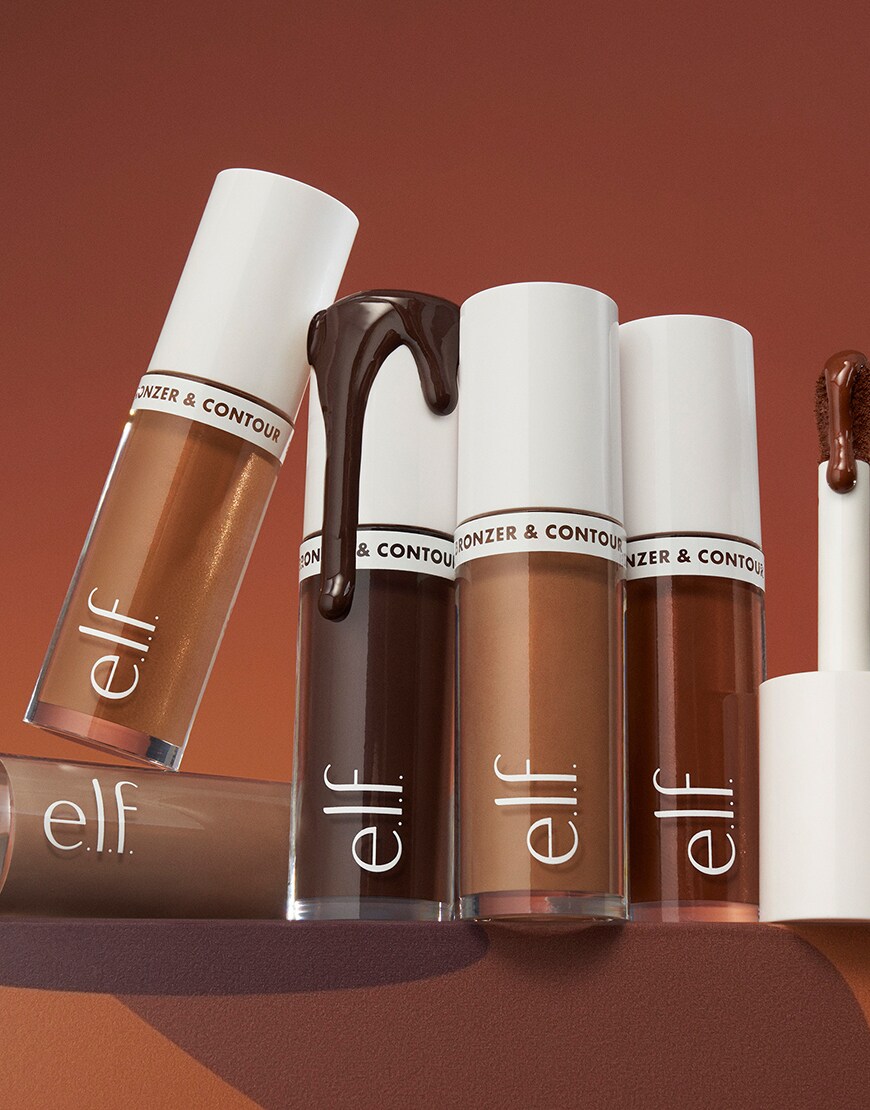 e.l.f. halo glow contour sticks on brown background