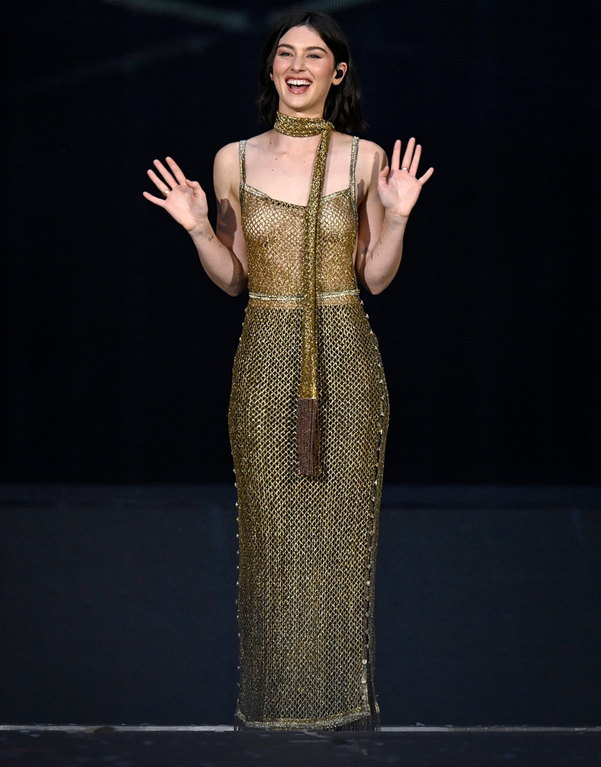 Gracie Abrams wearing a chainmail dress | ASOS Style Feed