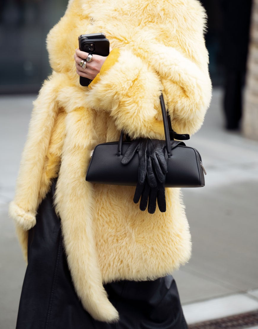 Woman Wearing Fluffy Jacket