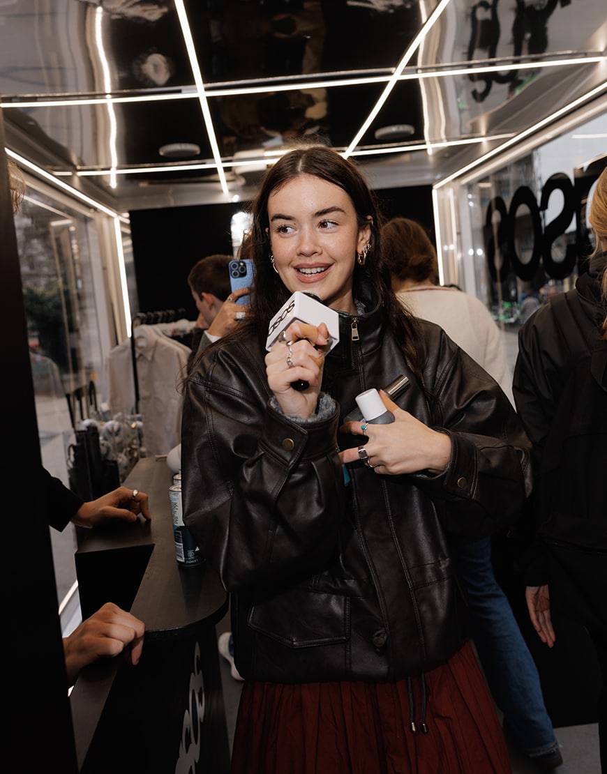 Saskia Lambert at ASOS pop-up during London Fashion Week | ASOS Style Feed