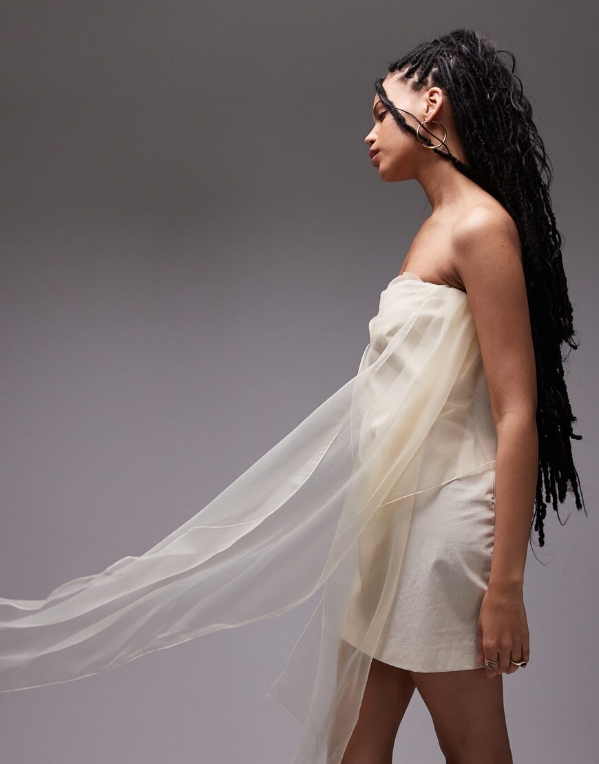 White organza flowing dress