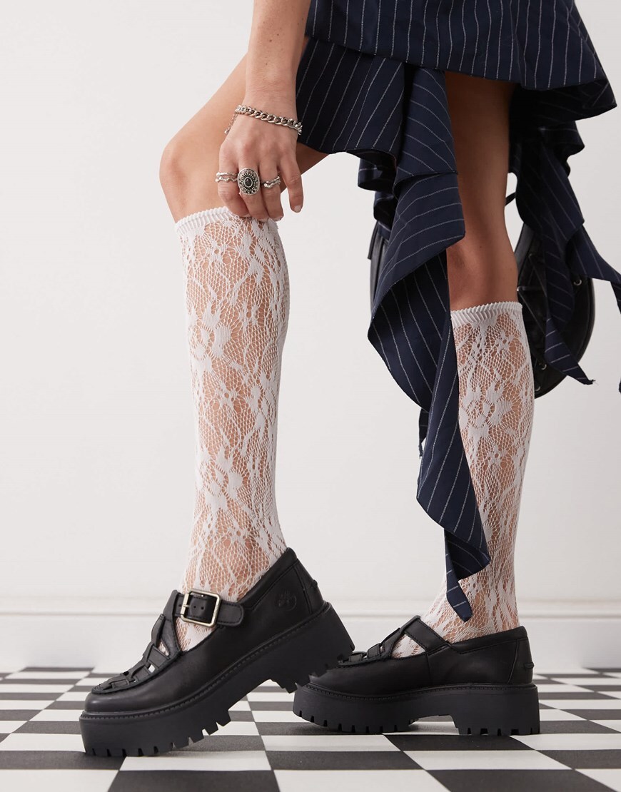 Chunky mary jane black shoes