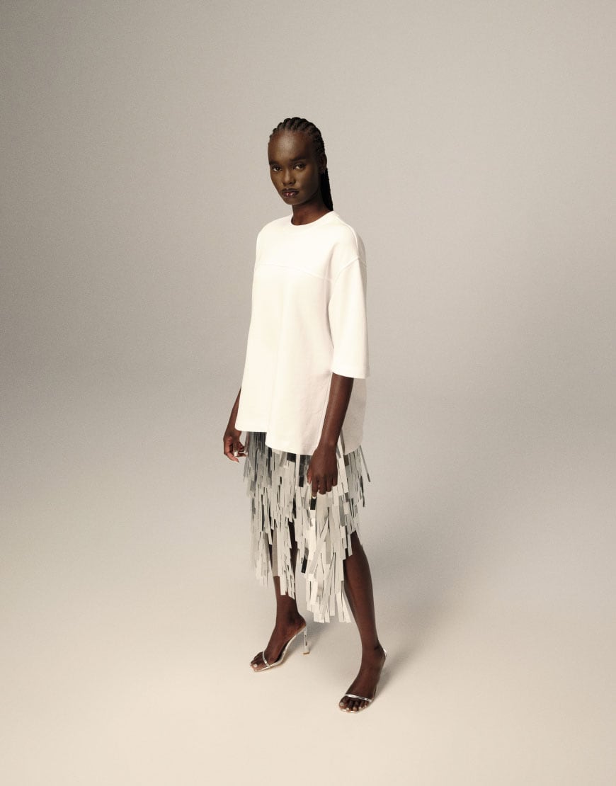 ARRANGE seam detail heavy weight oversized tshirt in white | ASOS Style Feed