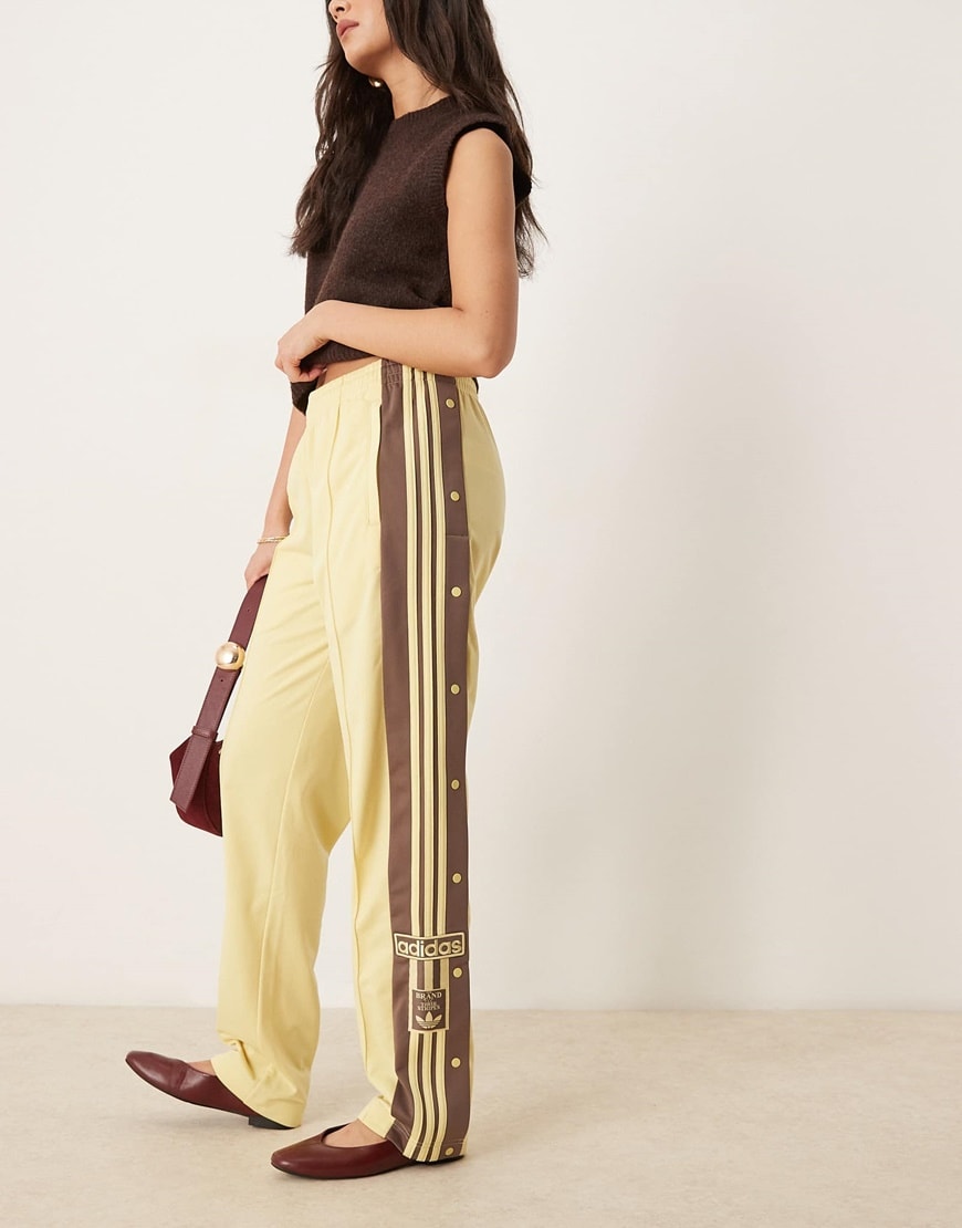 adidas Originals Adibreak track pants in yellow and brown | ASOS Style Feed
