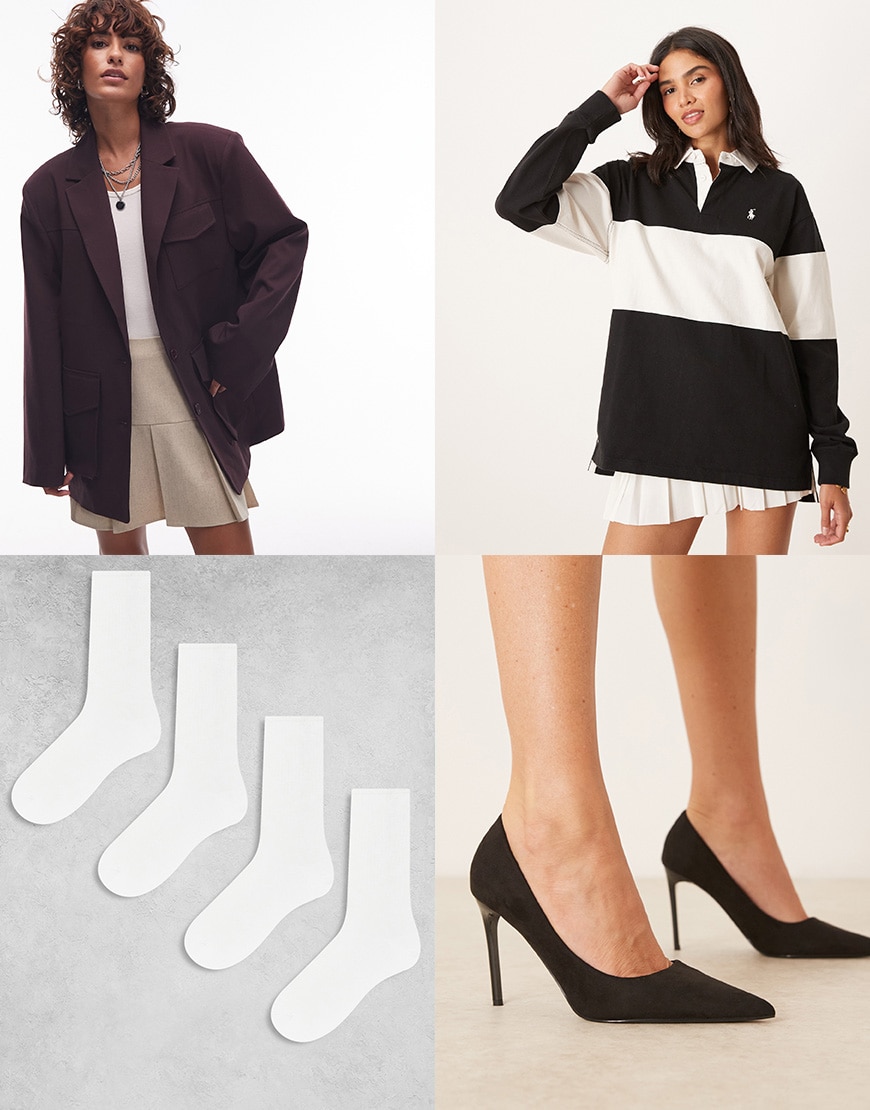 Rugby top and blazer outfit | ASOS Style Feed