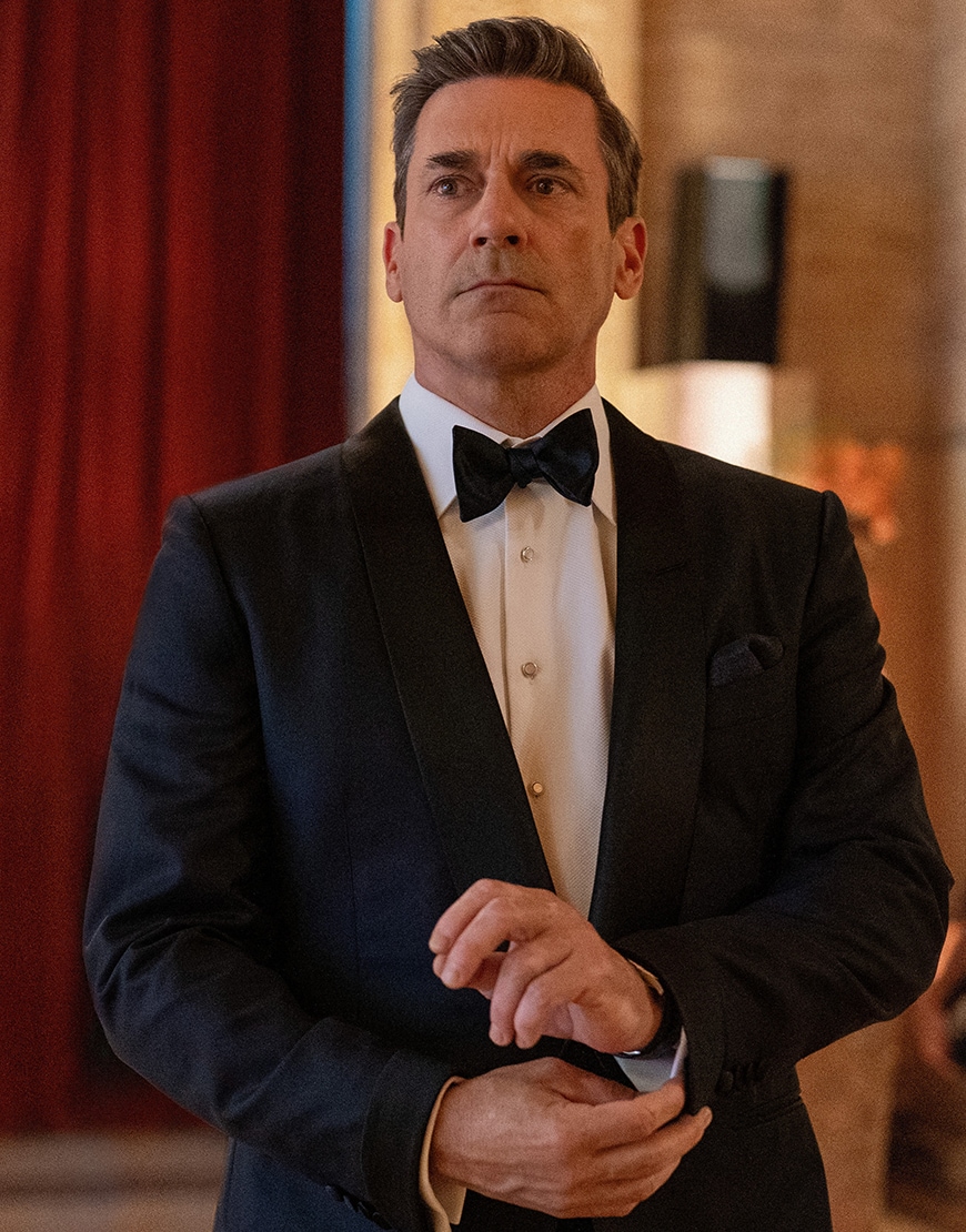 Jon Hamm on set for Your Friends and Neighbours