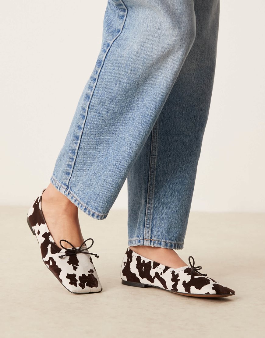 Cow print ballet flats | ASOS Style Feed