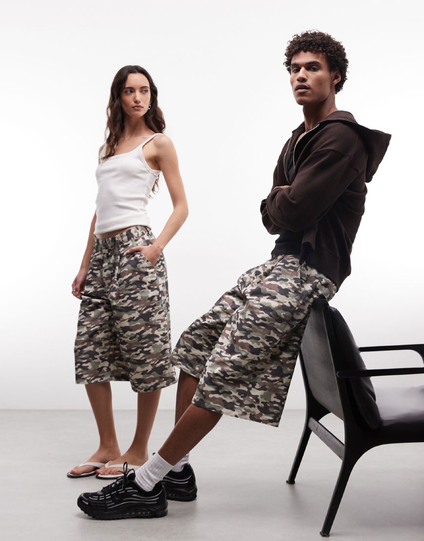 models wearing camouflage shorts| ASOS Style Feed