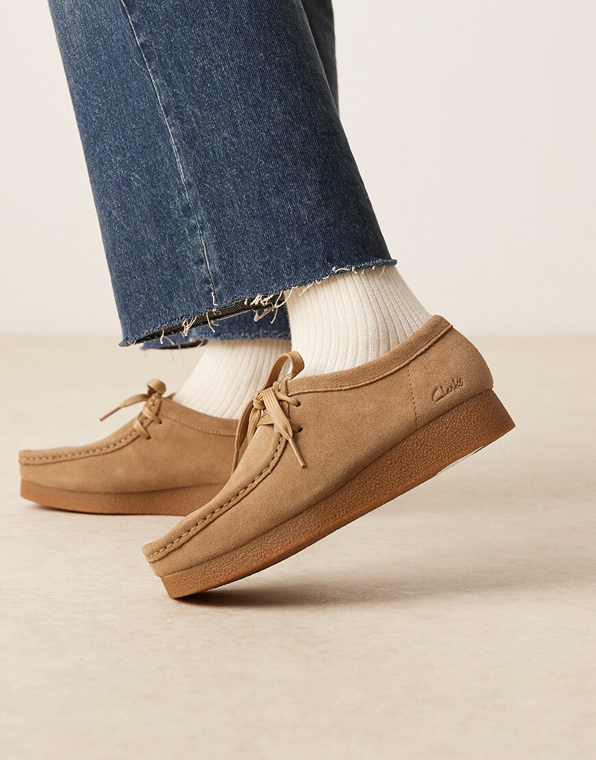 model wearing Clarks Wallabees|ASOS Style Feed