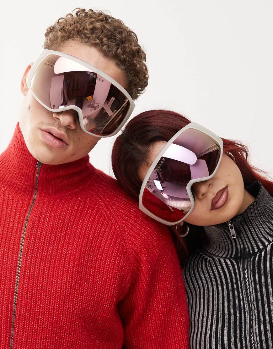 Models wearing ski goggles