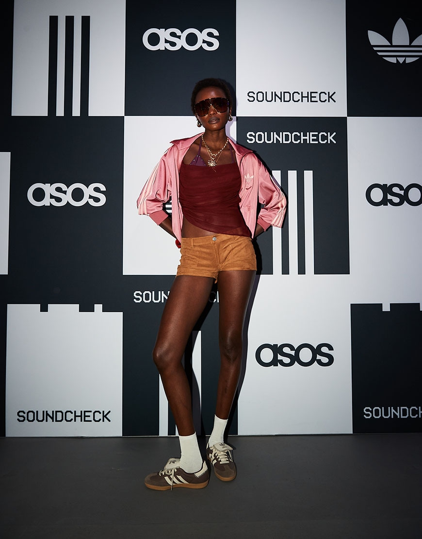 Woman wearing adidas Originals spezial sneakers and suede microshorts | ASOS Style Feed