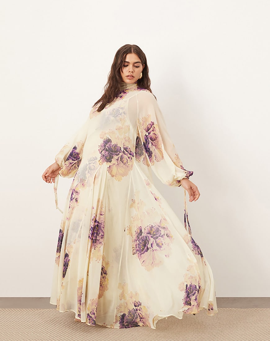 Woman wearing ARRANGE floral dress | ASOS Style Feed
