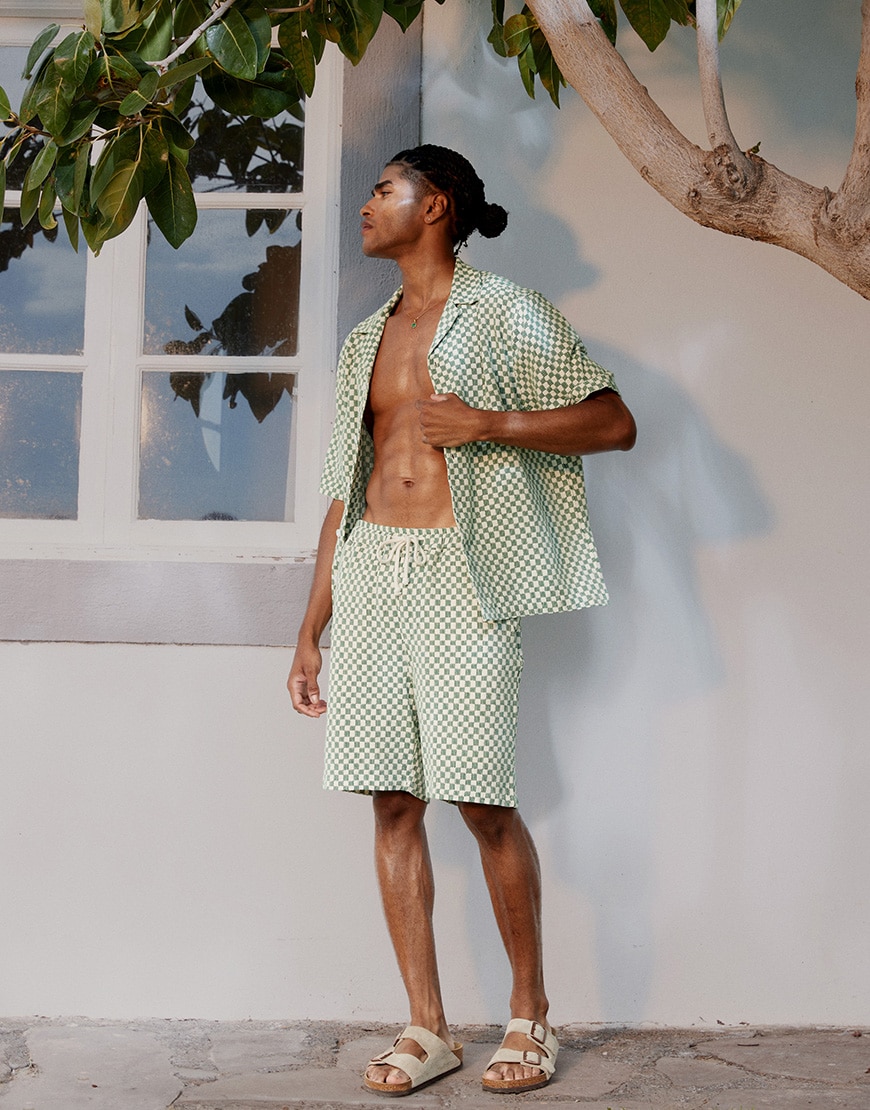 Model wearing a check co-ord set | ASOS Style Feed