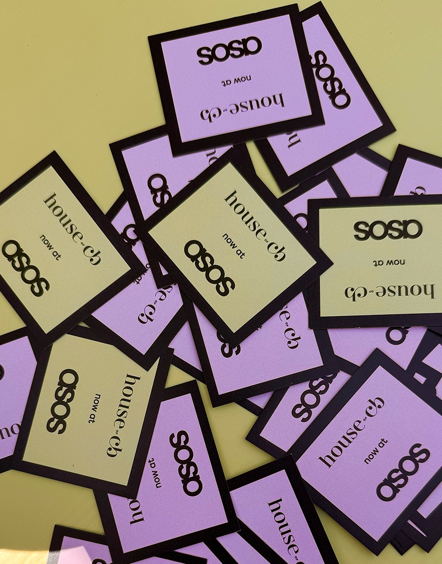 Cards saying shop House of CB on ASOS now