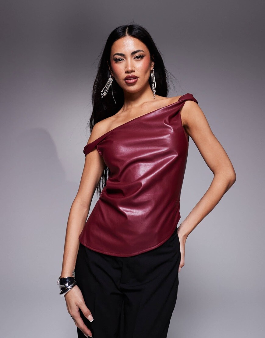 Faux-Leather Top