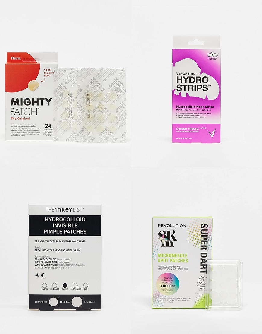 Collage of hydrocolloid patches