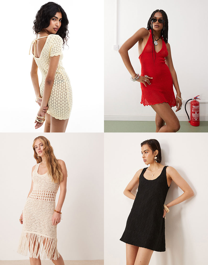 Crochet Short Dresses
