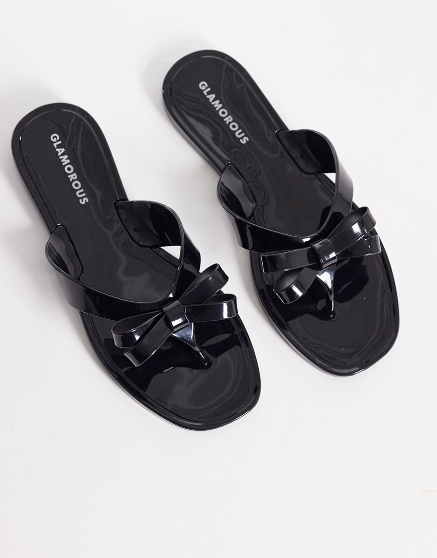 black jelly flip flops|ASOS Style Feed
