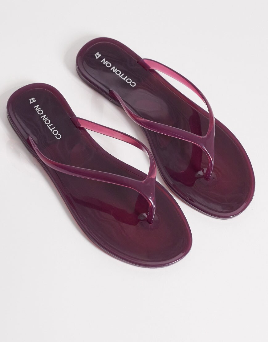 brown jelly flip-flops|ASOS Style Feed