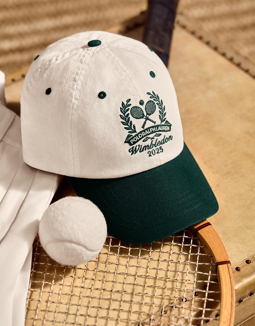 A cap from the Polo Ralph Lauren x Wimbledon collection