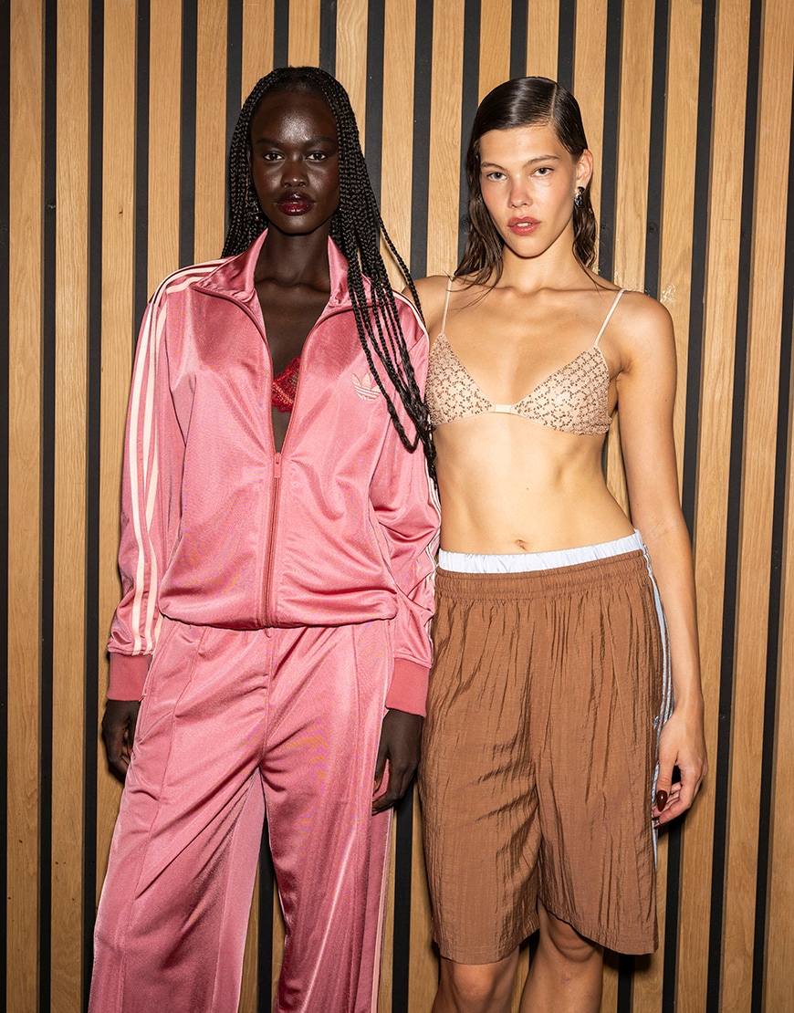 Two models backstage at the Adidas x ASOS show | ASOS Style Feed