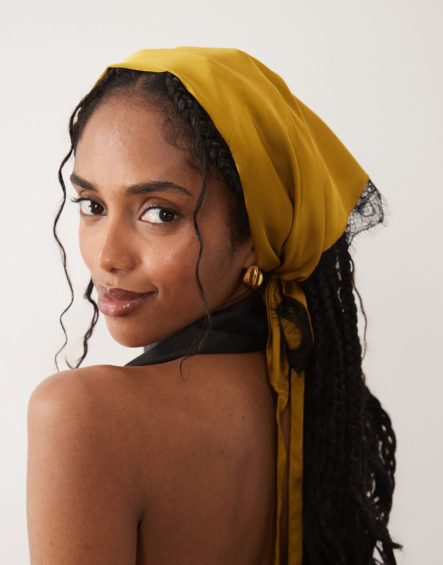 Model wearing olive bandana | ASOS
