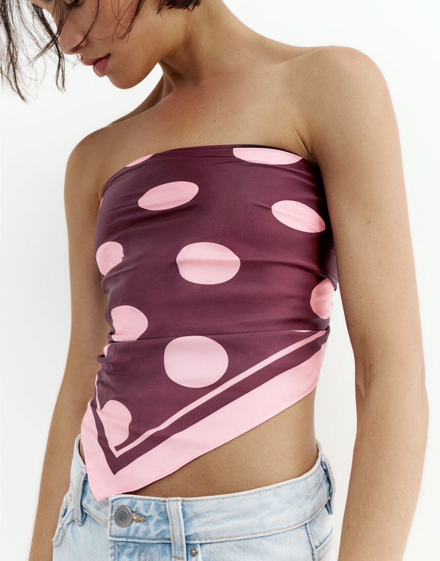 Model wearing scarf as a top | ASOS