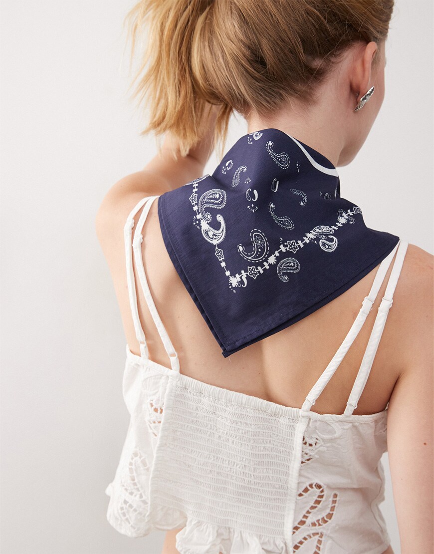 Model wearing neckerchief | ASOS Style Feed