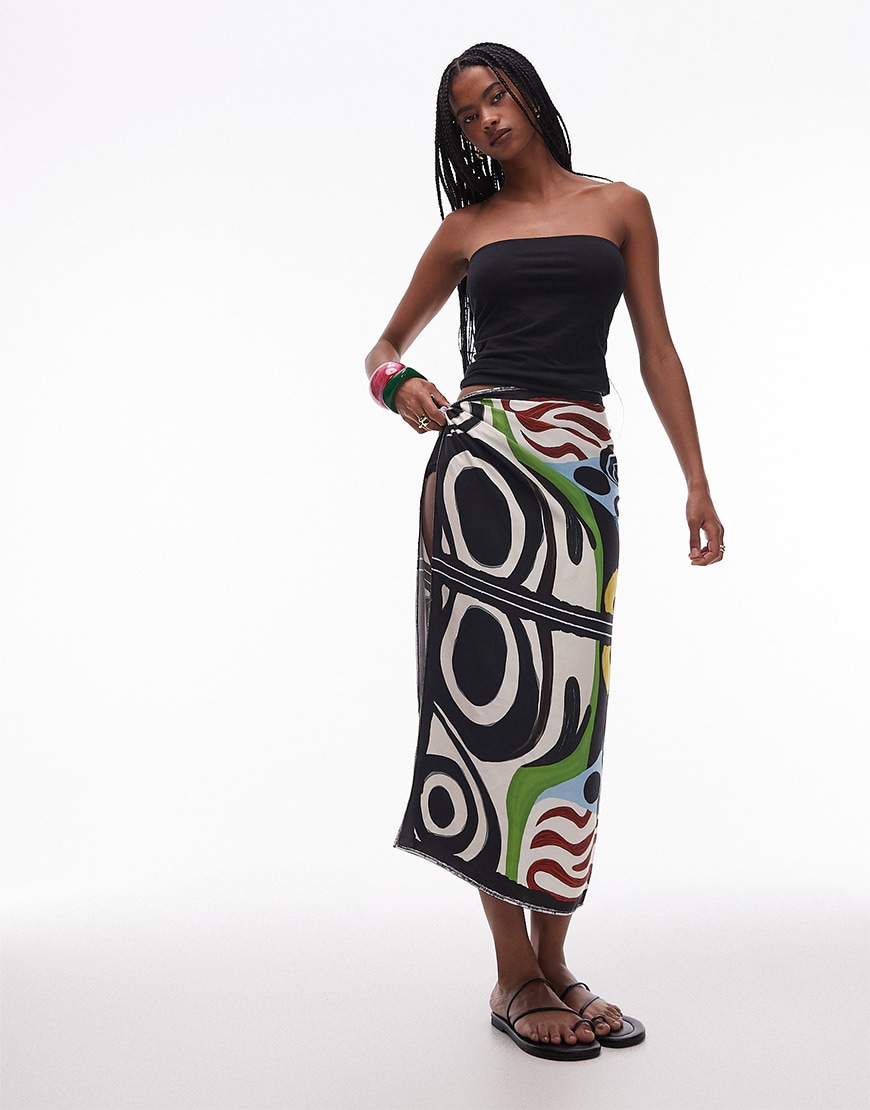 Model wearing scarf skirt | ASOS Style Feed