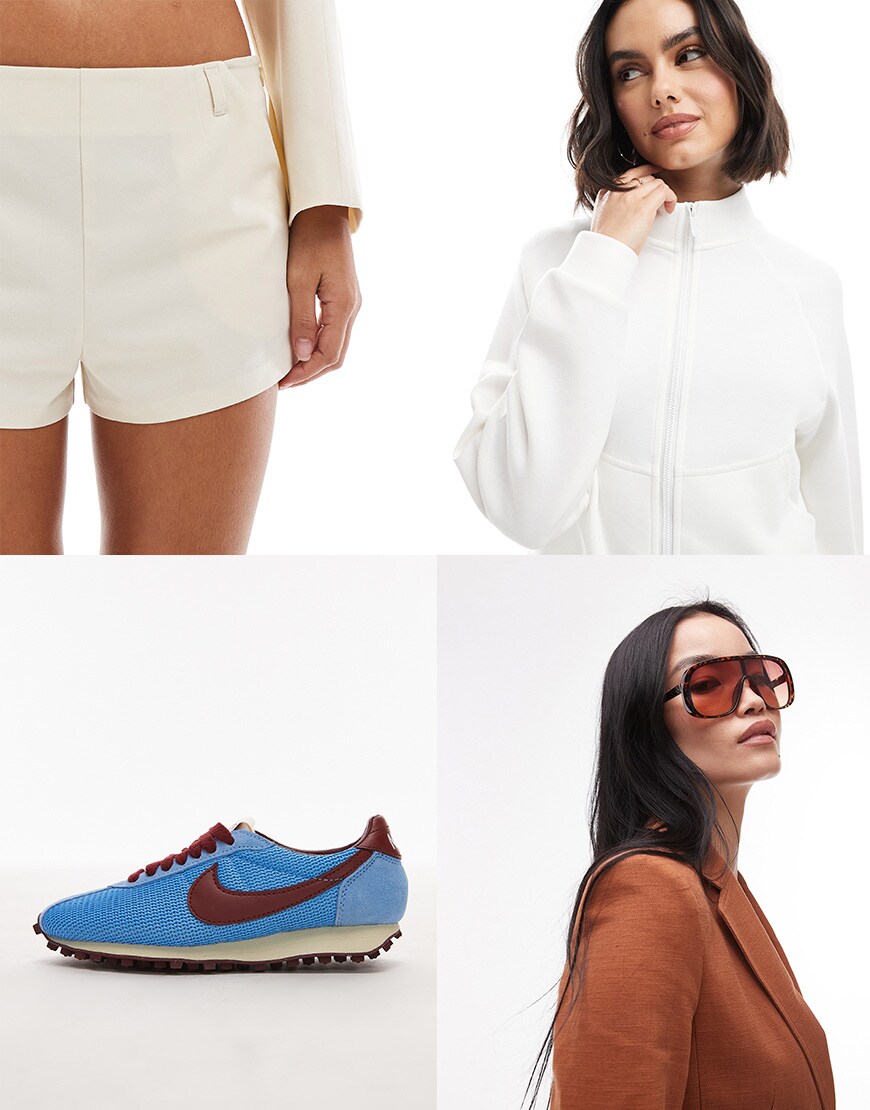 Nike LD-1000 trainers in blue and burgundy | ASOS Style Feed