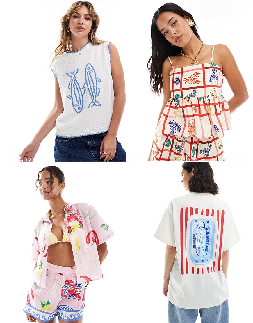 Models wearing fisherman-style tops | ASOS Style Feed