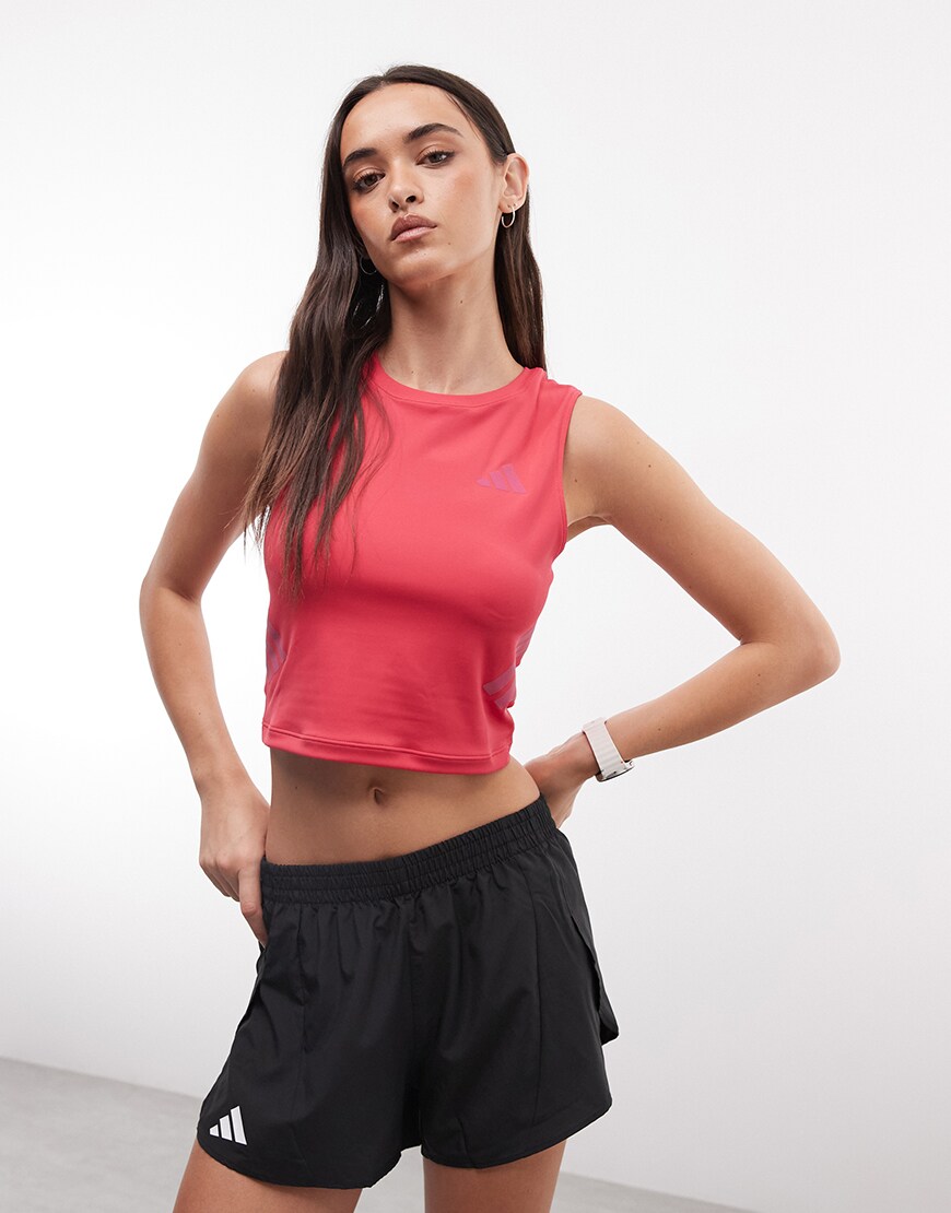 adidas Running adi365 crop top in pink  | ASOS Style Feed