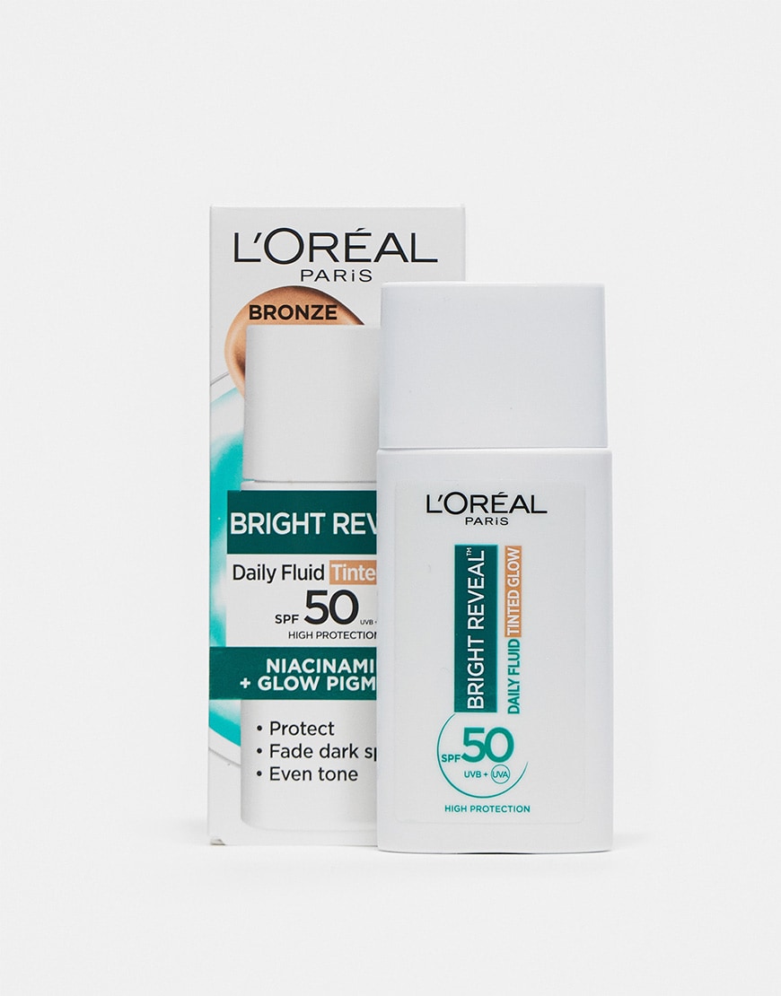 L'Oreal Paris Daily Fluid Tinted Glow SPF 50+ Bronze Glow, 50ml | ASOS Style Feed