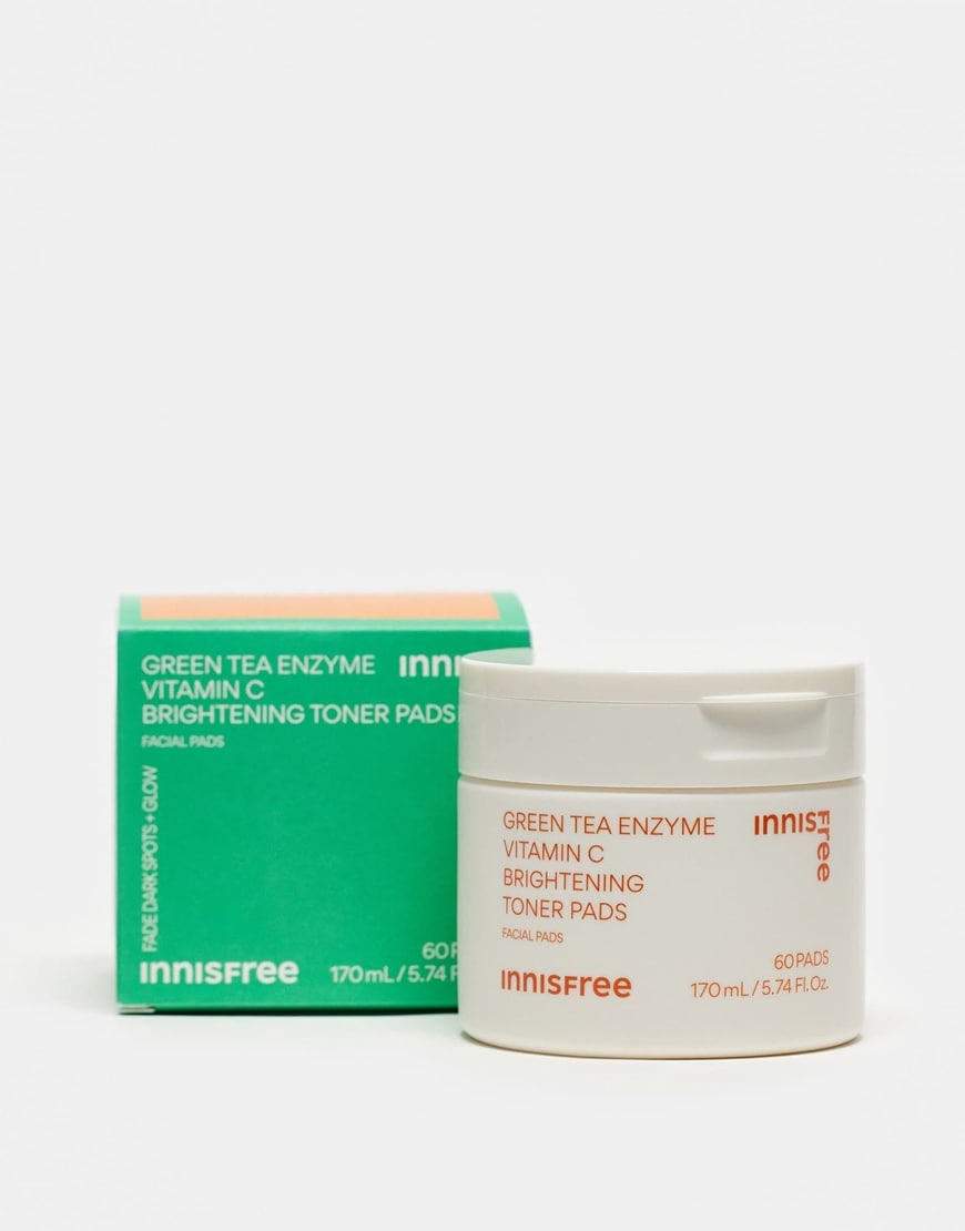 INNISFREE Green Tea Enzyme Vitamin C Brightening Toner Pads - 60 pads