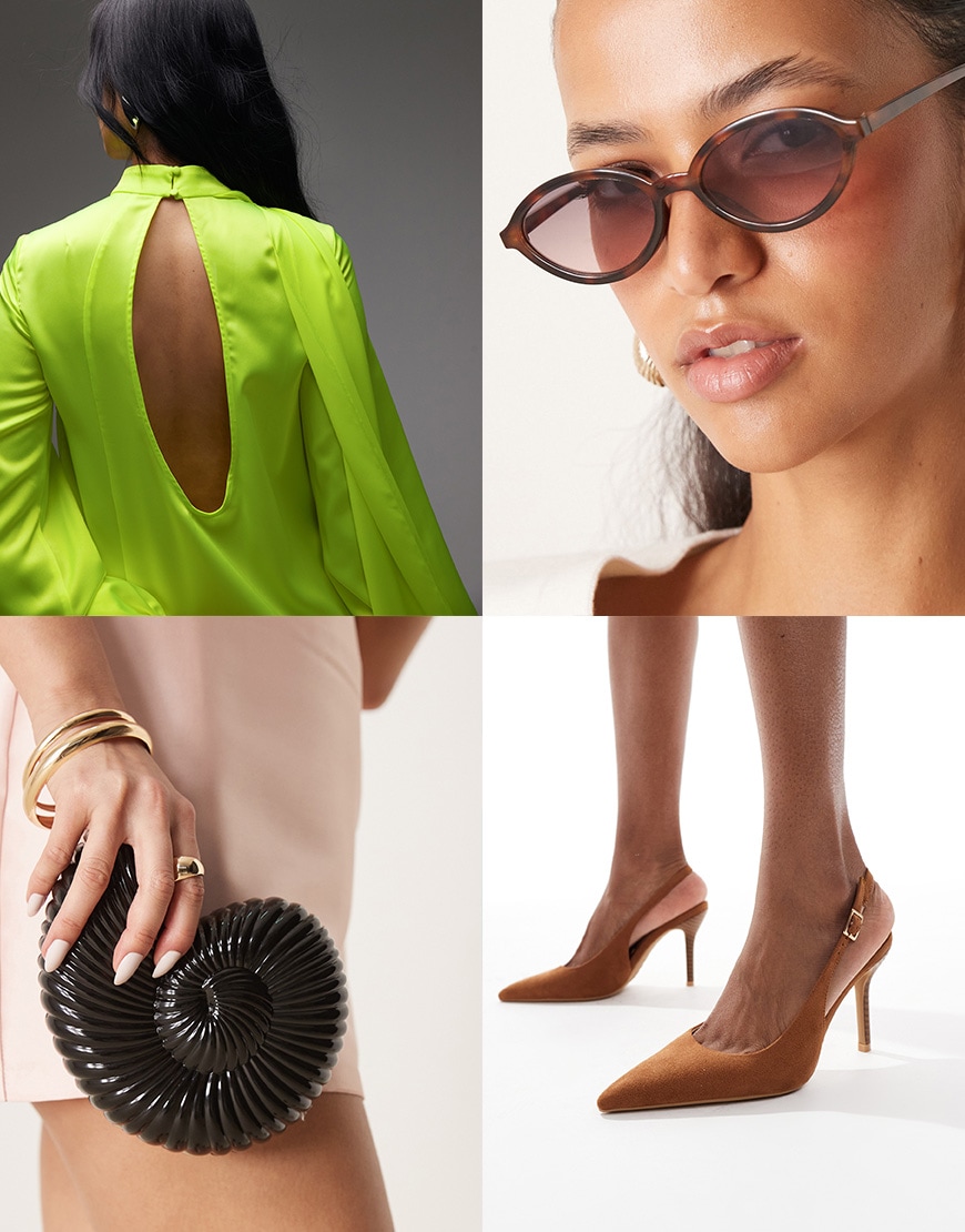 ASOS Neon green satin maxi dress and accessories | ASOS Style Feed