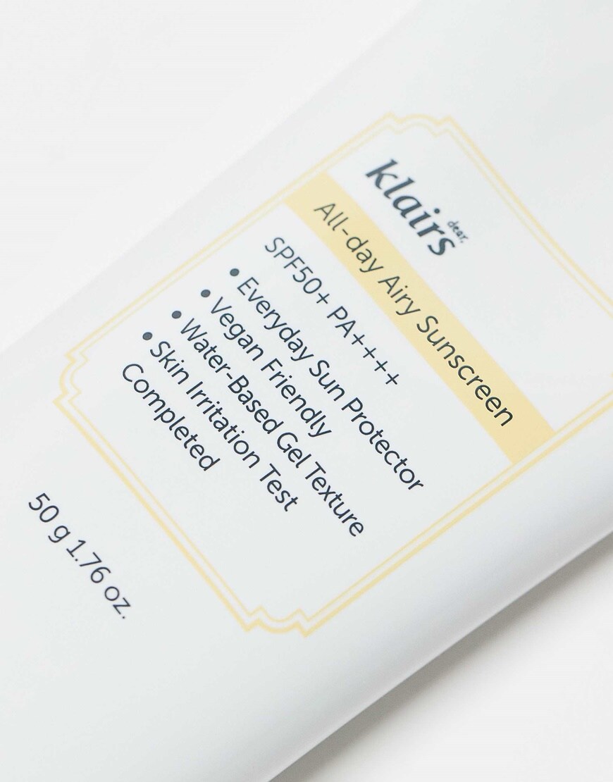 Dear Klairs sunscreen