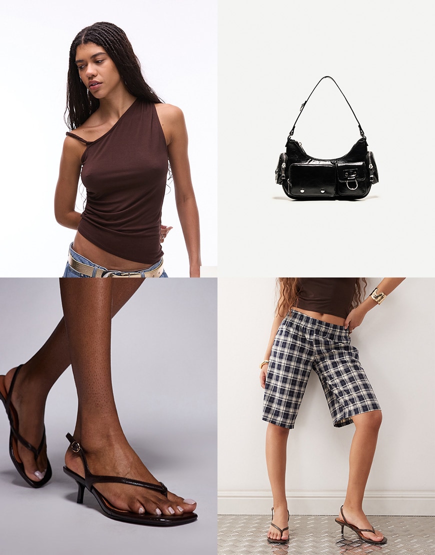 Checked jorts outfit