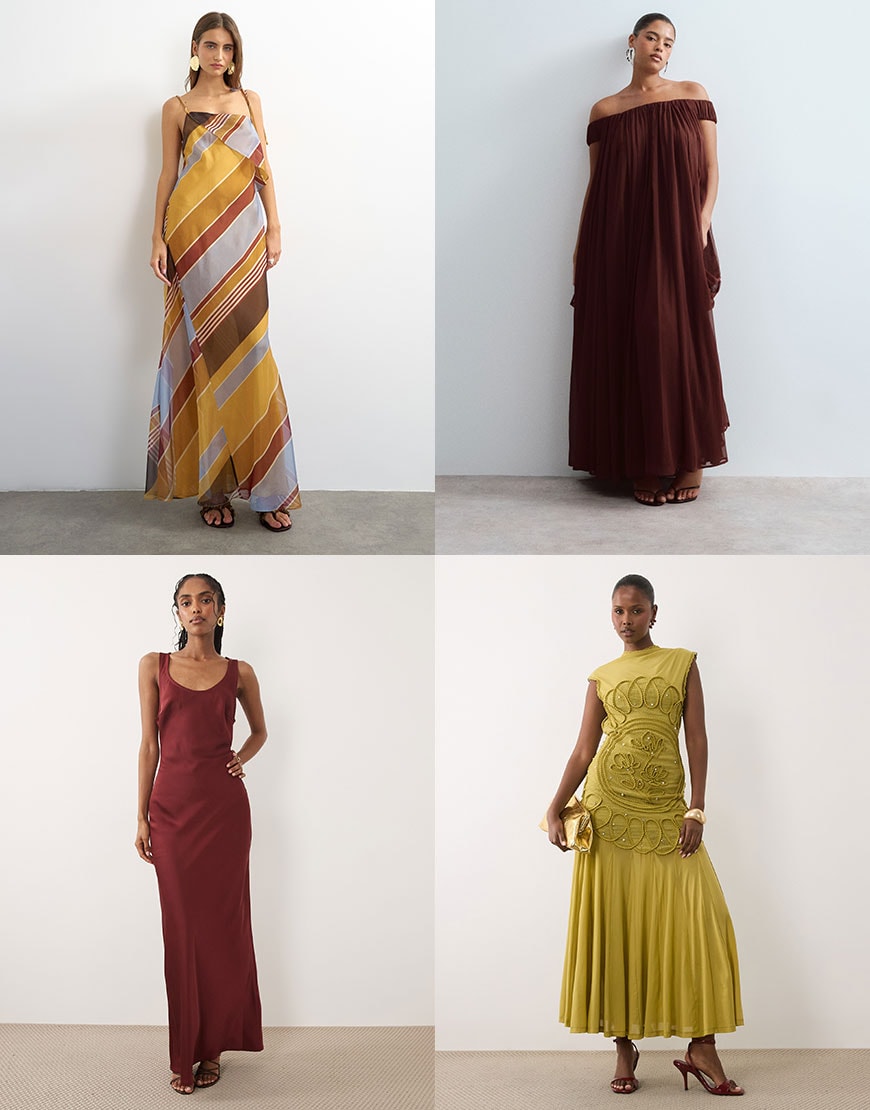 Autumn Coloured Wedding Guest Dresses