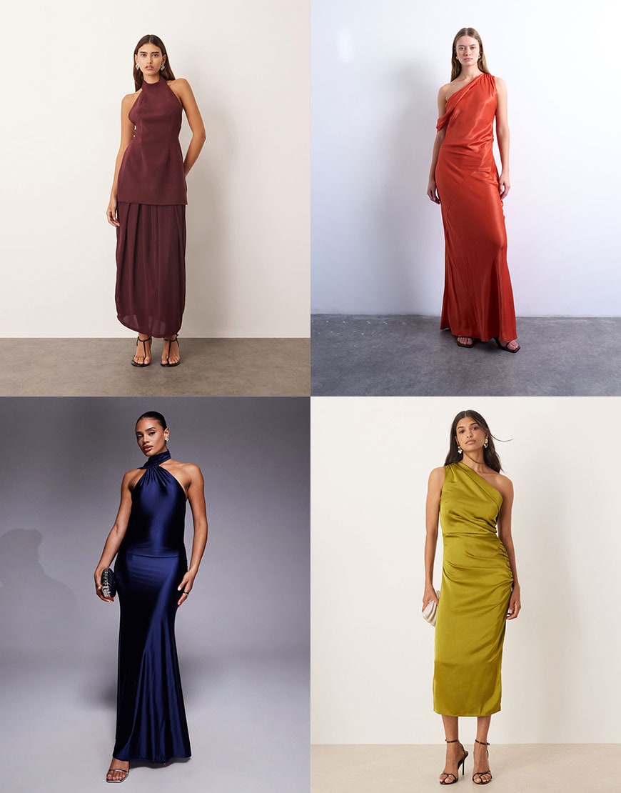 Autumn Coloured Wedding Guest Dresses