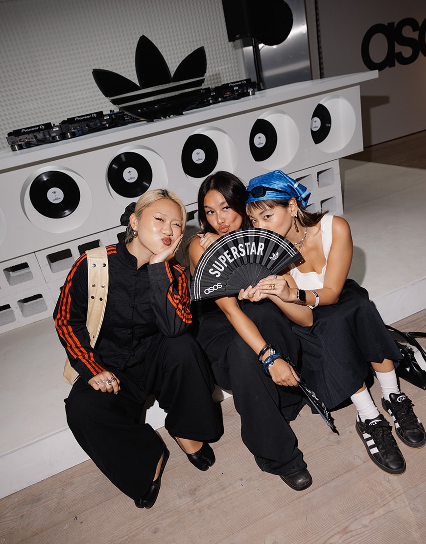 Three women posing for a photo