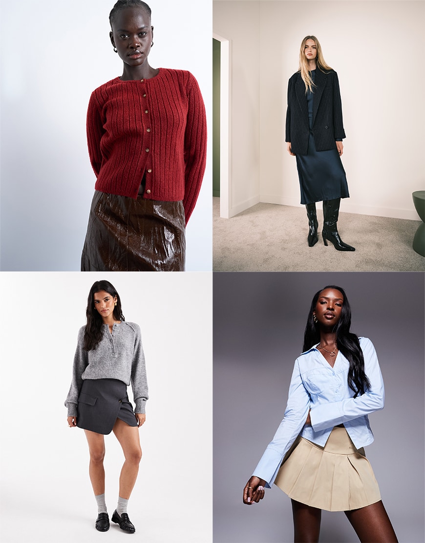 Collage of women wearing ASOS clothing